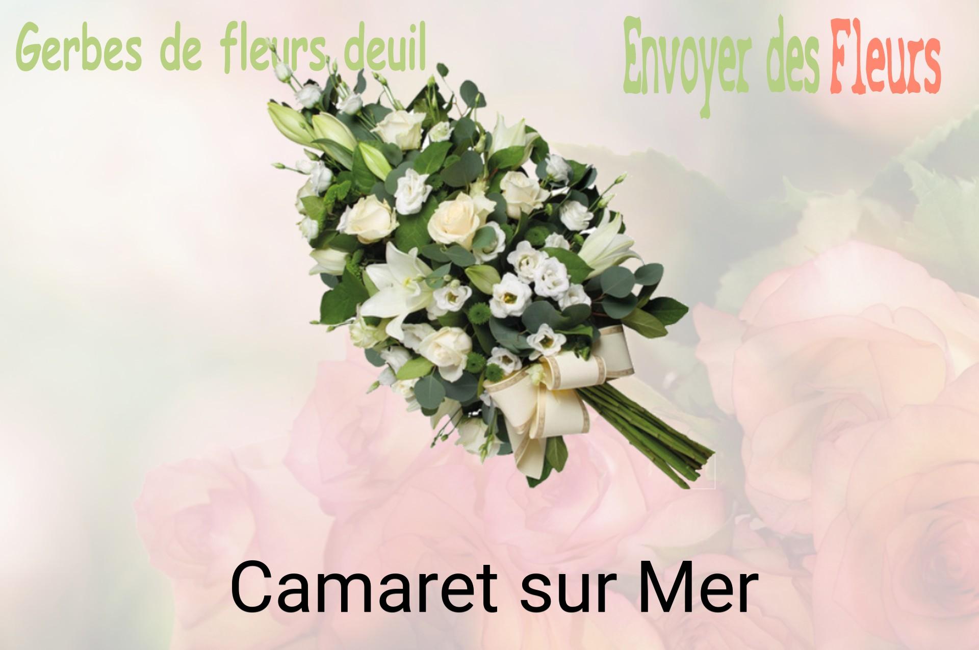 Gerbe de fleurs de deuil livrée à Camaret-sur-Mer